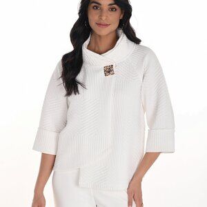 254166 Cream Jacket with Gold Hardware Button by FRANK LYMAN